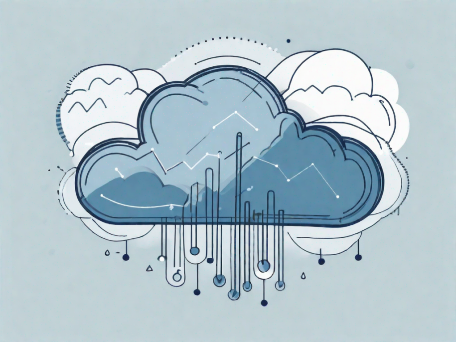 A cloud symbol representing saas (software as a service) with a visible leak